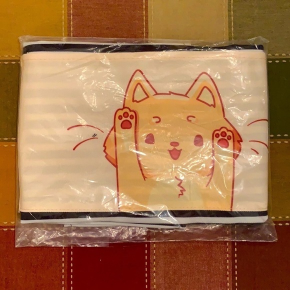 Brand New Striped Kitchen Apron w/ Cute Cat Design & Pockets - Picture 4 of 8